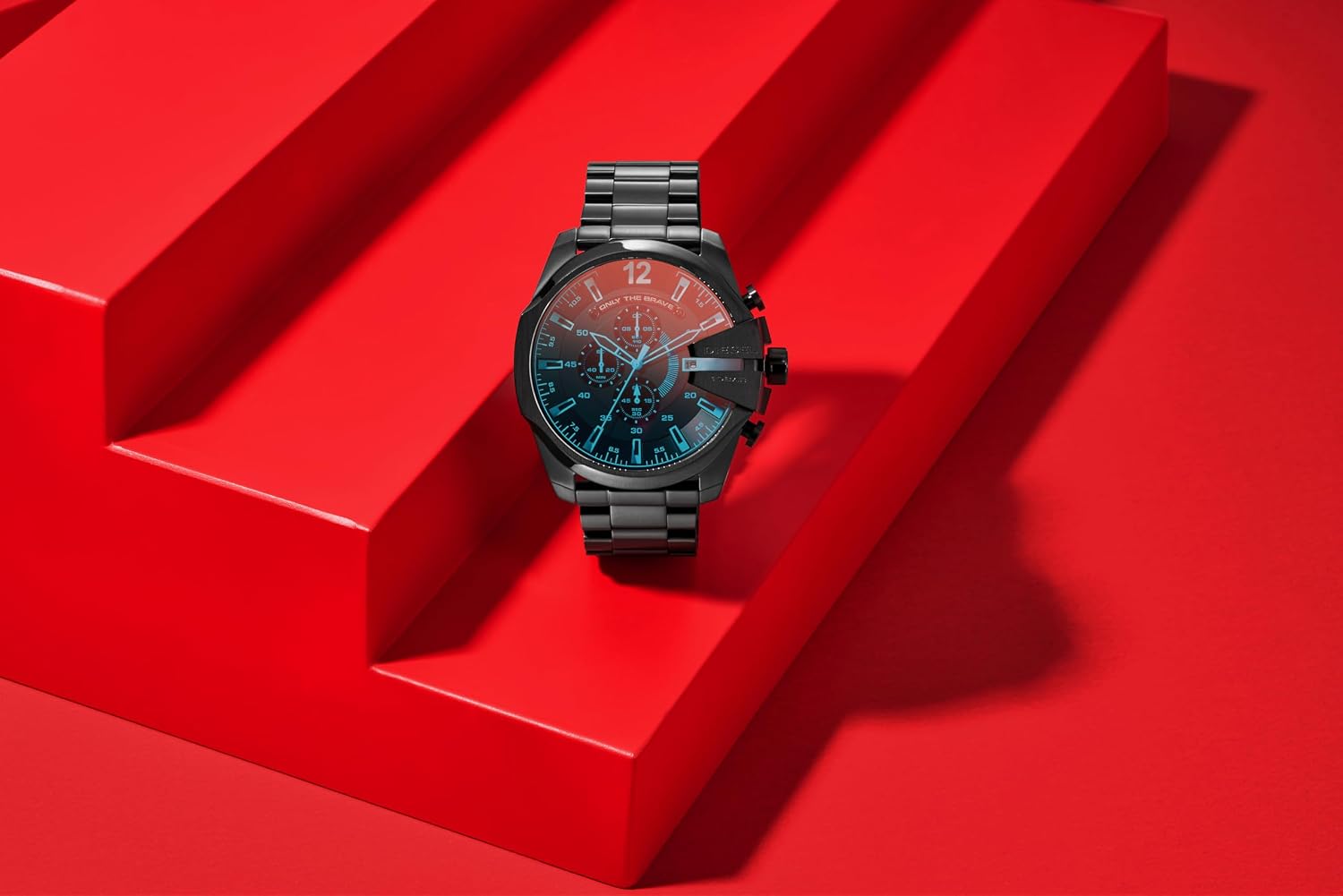 Diesel Mega Chief Watch for Men, Chronograph Men's Watch