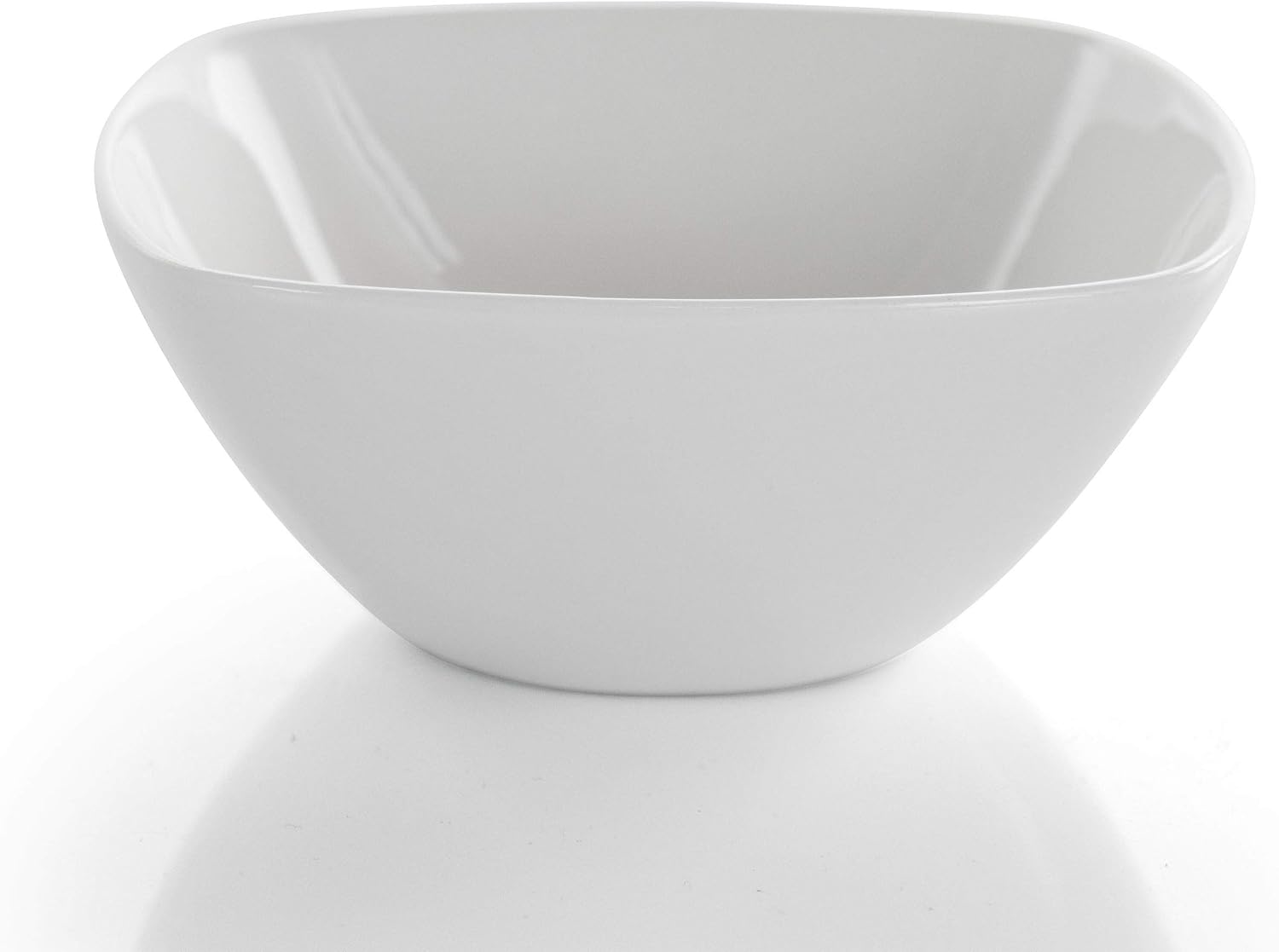 Elama Cara 16 Piece Round Porcelain Dinnerware Set in White