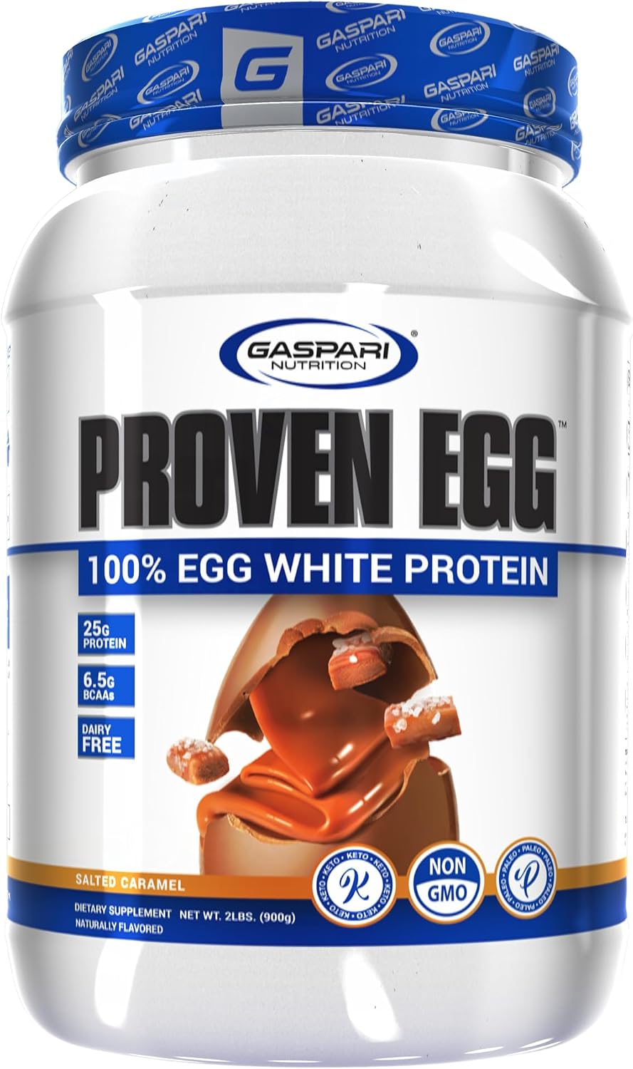 Gaspari Nutrition Proven Egg White Protein Powder, 25g Chocolate Protein Powder, 100% Egg White Protein, Keto Friendly, Dairy and Lactose Free, Soy Free (2 lbs, Chocolate)