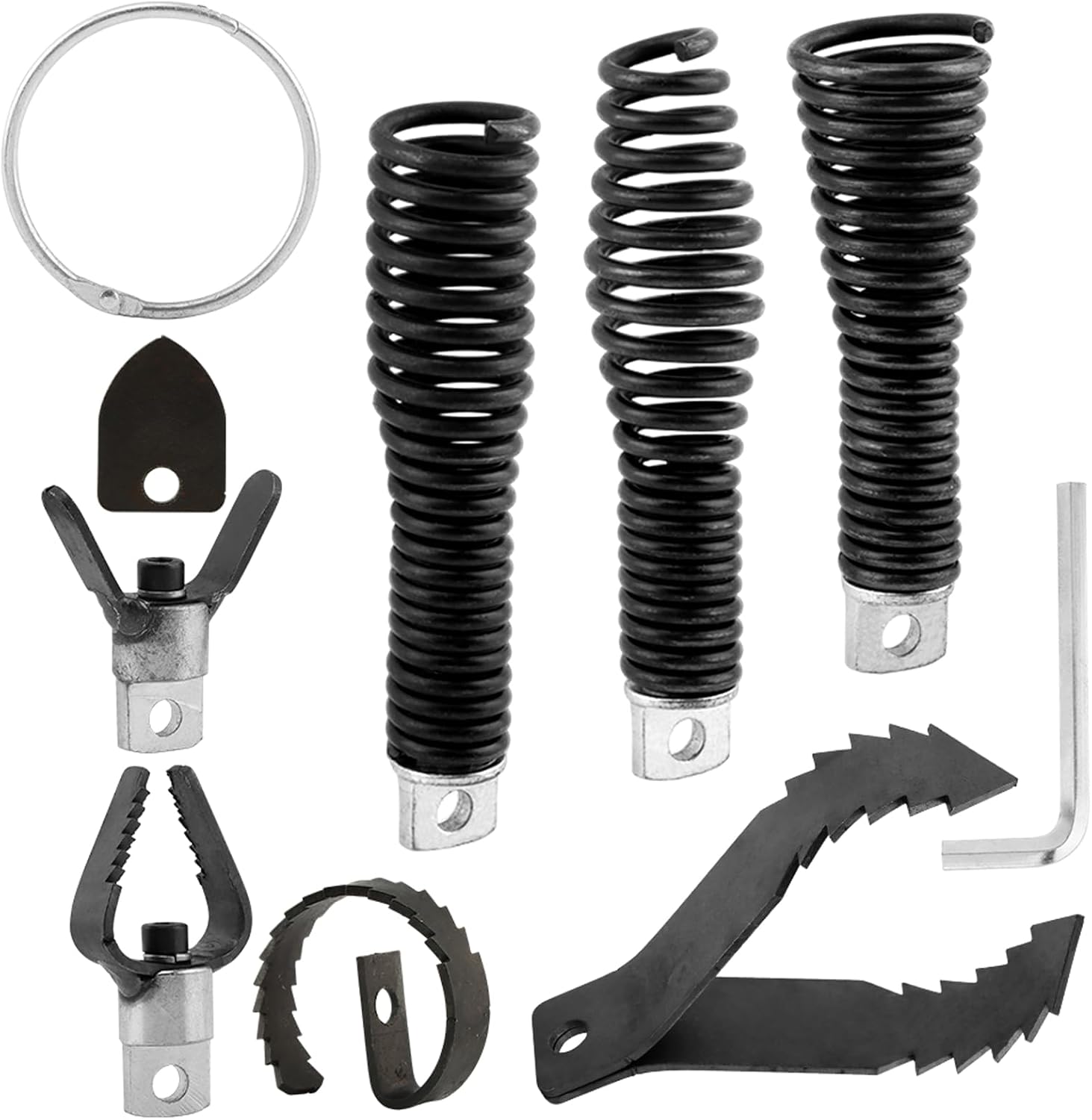 Drain-Snake Drill Attachments, Auger Cutter Kit for Roots Grease and Stubborn Clogs, Used in 50FT-100FT Electric Snakes