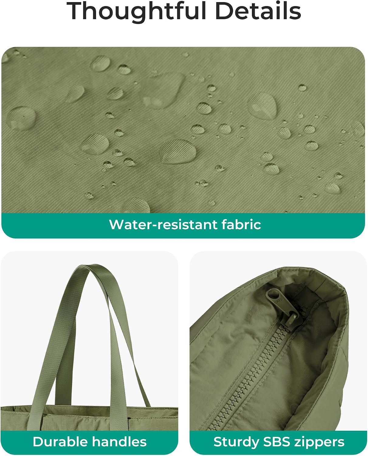 BAGSMART Gym Tote Bag for Women, 24L/28L Travel Tote Yoga Mat Bag