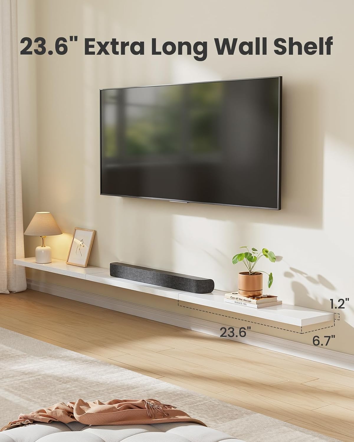 AMADA HOMEFURNISHING Floating Shelves, Wall Shelves for Bathroom/Living Room/Bedroom/Kitchen Decor