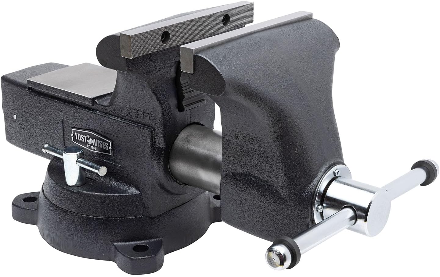 Yost Vises LV-4 Homeowner's Vise | 4.5 Inch Jaw Width with a 3 Inch Jaw Opening Home Vise | Secure Grip with Swivel Base | Blue