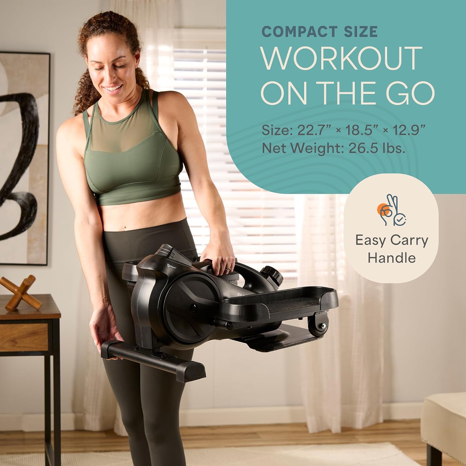 Lifepro Flexstride Under Desk Elliptical with Red Light Therapy Option
