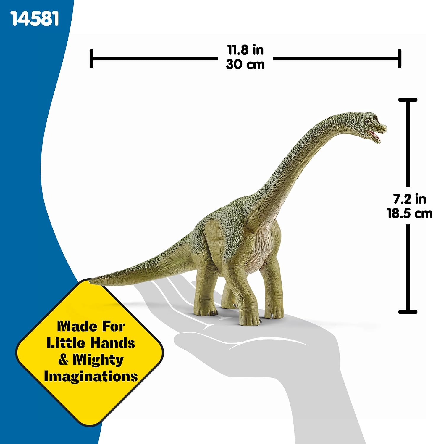 Schleich Dinosaurs - Brachiosaurus Toy Dino Figurine - Kids Ages 4+ | 14581 | Dinosaur Figurine, Realistic Animal Toys, Dino Figure for Boys and Girls, Screen-Free Imaginative Pretend Play