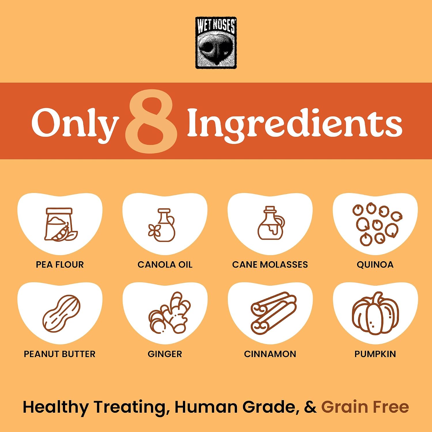 Wet Noses Organic Crunchy Dog Treats – All-Natural, Human-Grade, Non-GMO, Healthy Training & Delicious Snacks for Dogs