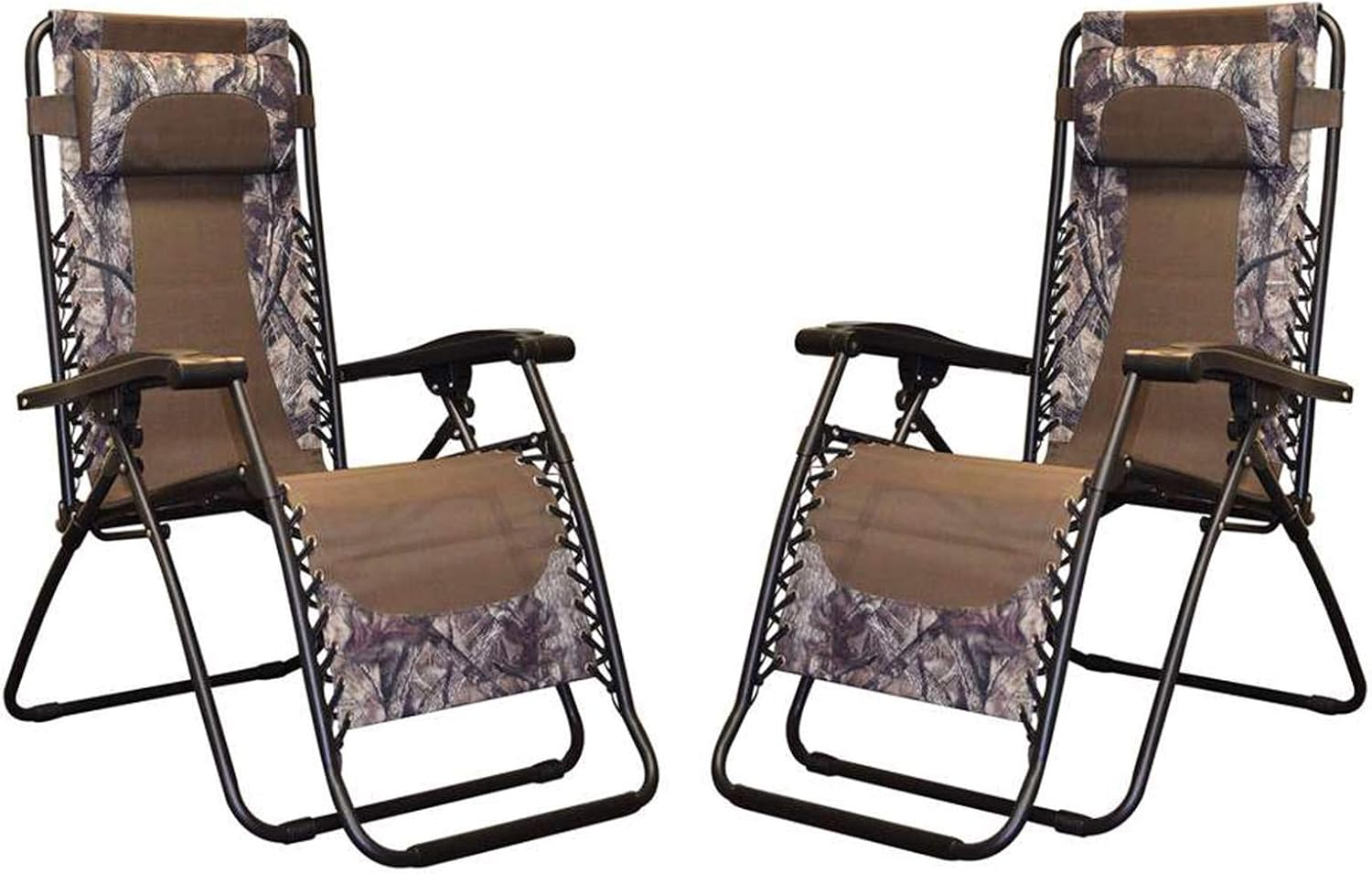 Caravan Canopy Infinity Zero Gravity Steel Frame Patio Deck Chair, Camouflage