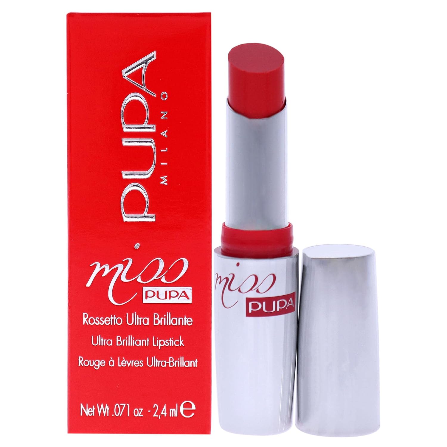 Pupa Milano Miss Pupa Ultra Brilliant Lipstick - 102 Candy Nude for Women - 0.071 oz Lipstick