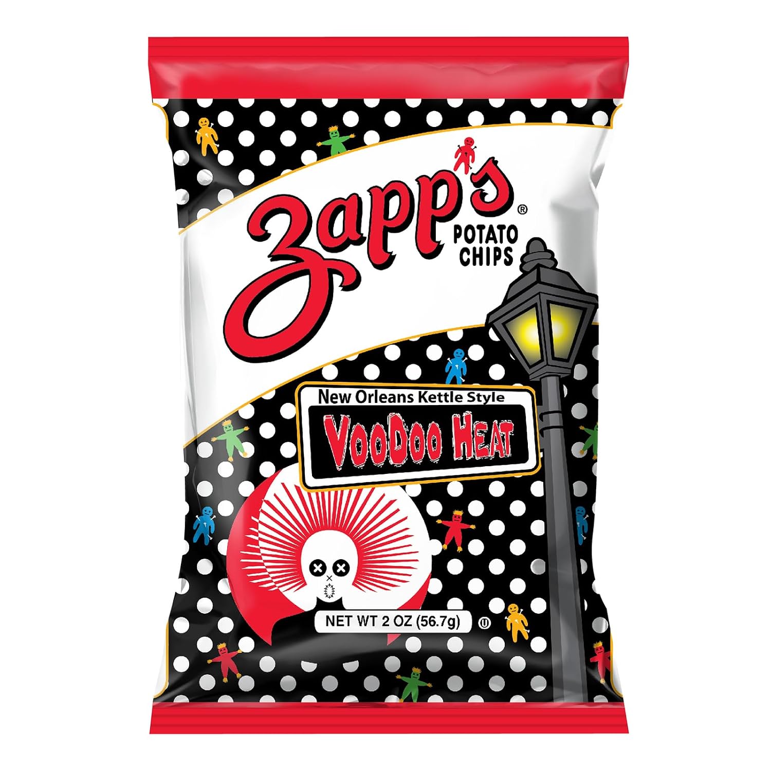 Zapp’s New Orleans Kettle-Style Potato Chips Hotter n Hot Jalapeno Flavor (2 oz Bags, 25 Count), Crunchy Chips with a Spicy Kick, Perfect On-The-Go, Gluten Free Snack