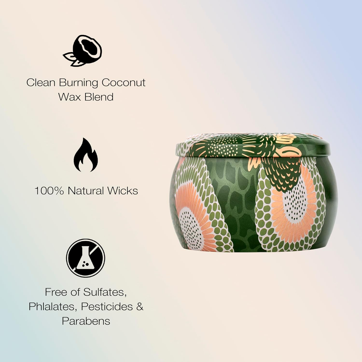 Voluspa Baltic Amber Candle | Mini Tin | 4 Oz. | 25 Hour Burn Time | Coconut Wax for a Cleaner Burn