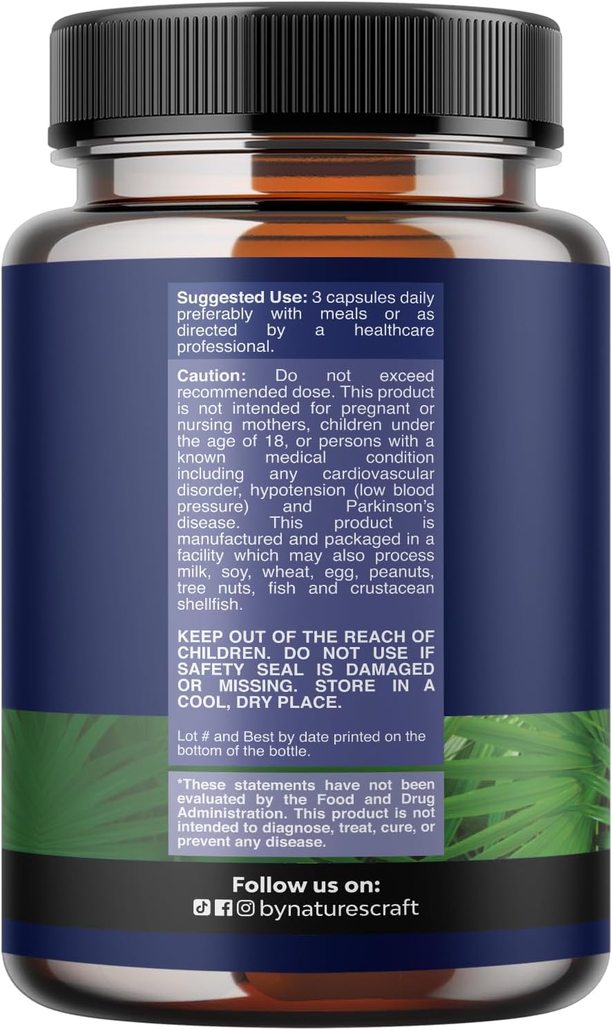 Herbal Prostate Supplement for Men - Potent Pygeum and Saw Palmetto Extract for Urinary Tract Support - Prostate Health Blend with Beta Sitosterol & Green Tea - Nighttime Comfort Support - 90 Count