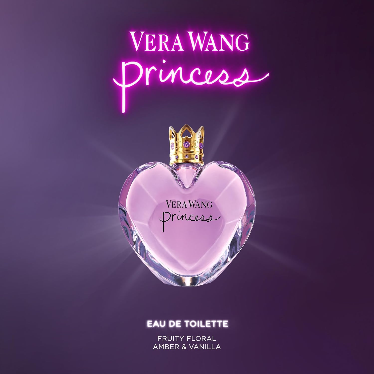 Vera Wang Princess Eau de Toilette for Women - Fruity Floral Scent - Sweet Notes of Vanilla, Water Lily, and Apricot - Feminine and Modern - 1.7 Fl Oz