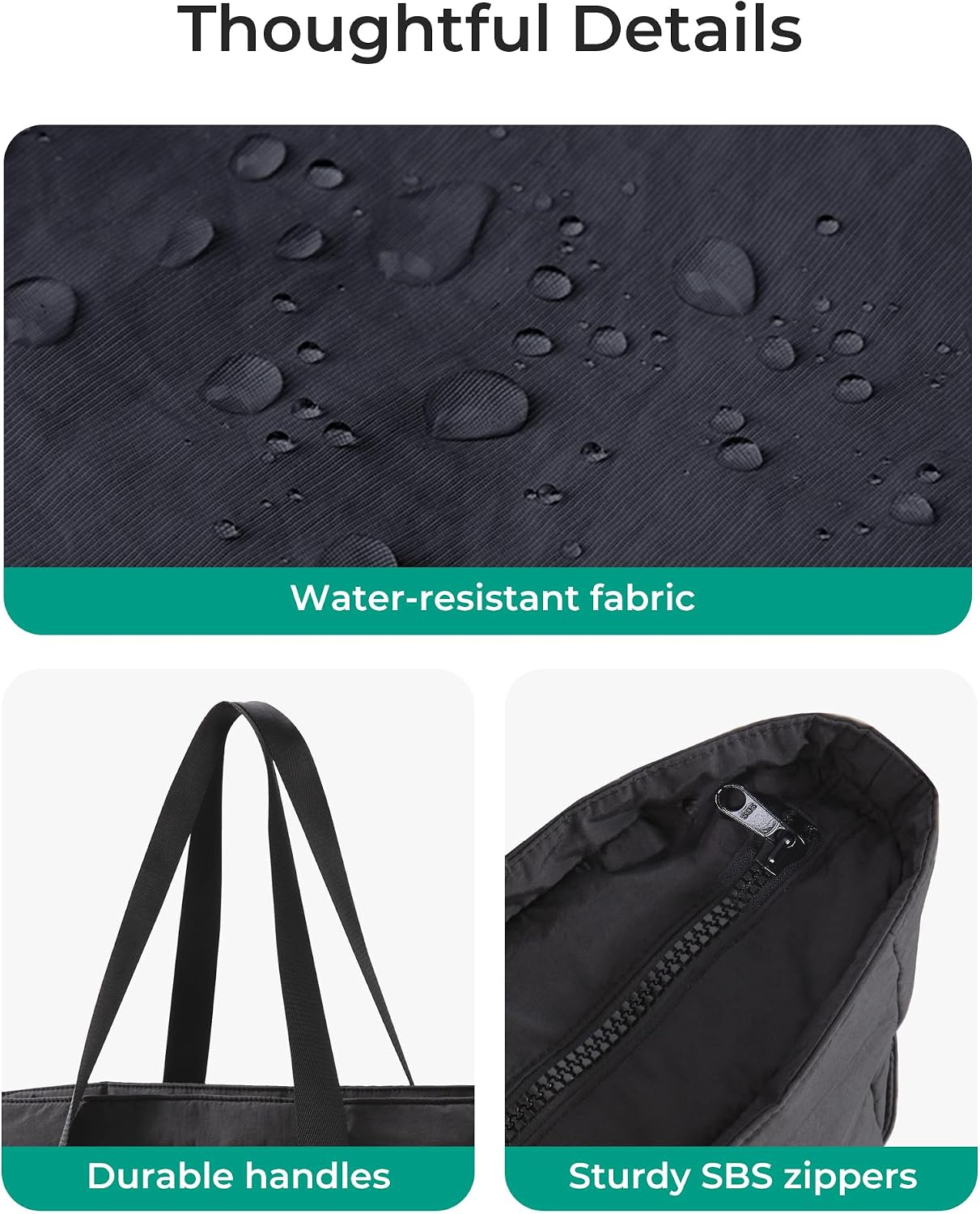 BAGSMART Gym Tote Bag for Women, 24L/28L Travel Tote Yoga Mat Bag