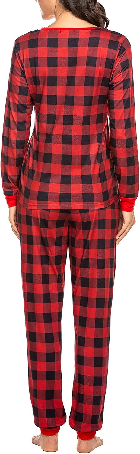 Ekouaer Womens Pajamas Sets Long Sleeve Tops with Jogger Pants