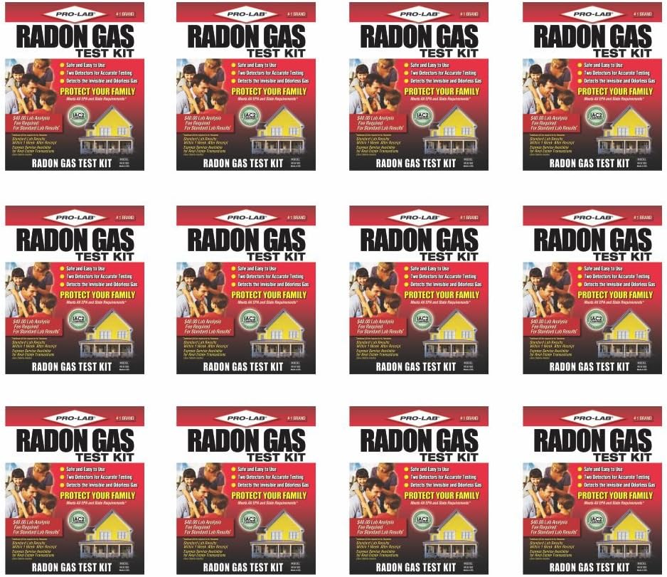 RA100 Radon Gas Test Kit 12 Pack