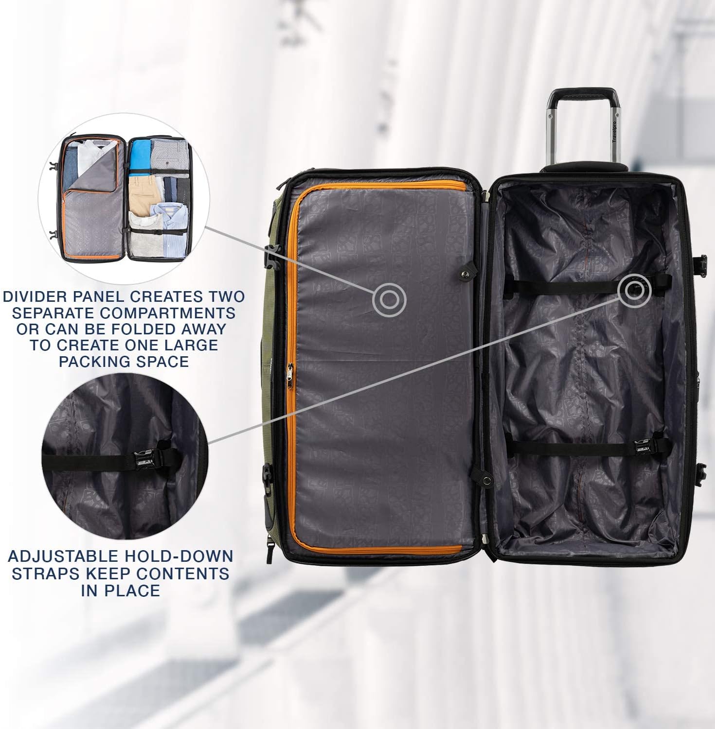 Travelpro Tpro Bold 2.0 30 Inch Drop Bottom Rolling Duffel