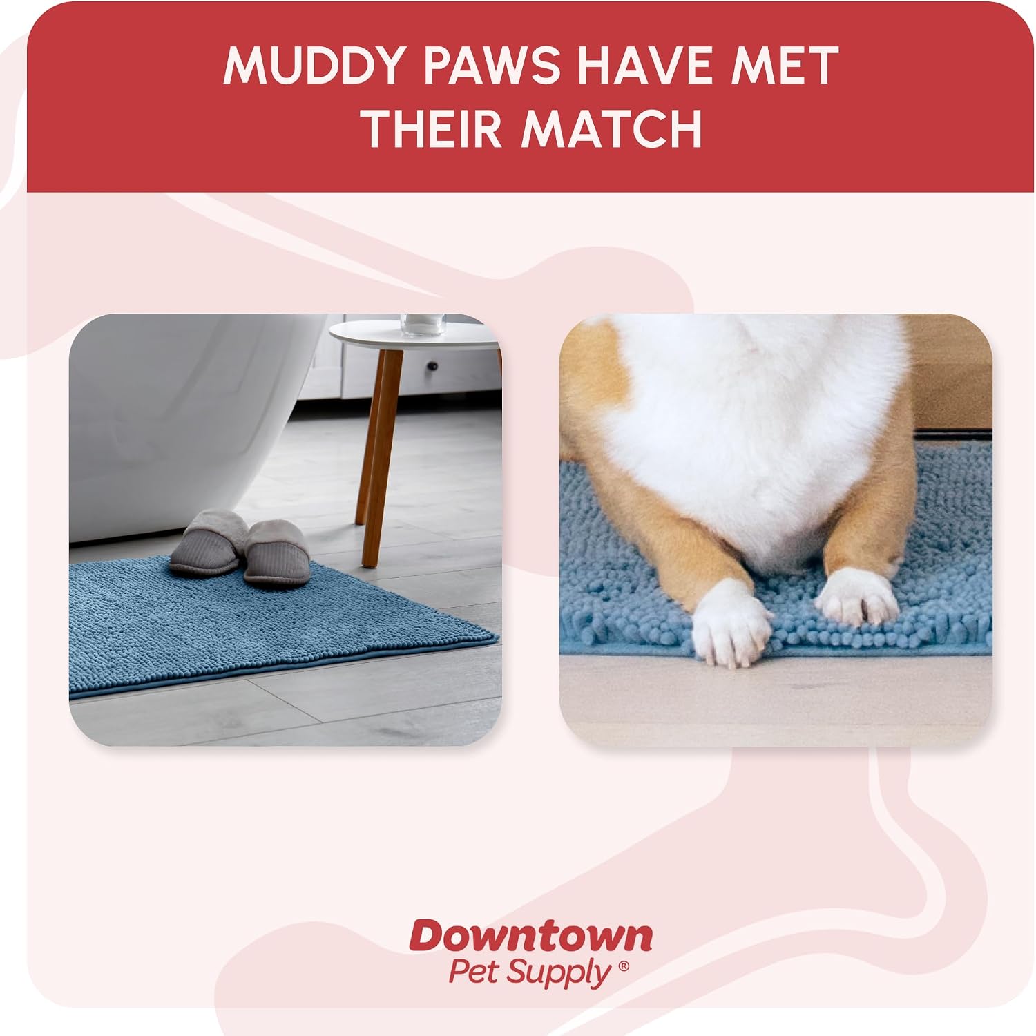 Dog Mud Mat, 31" x 20" Sage – Thick Microfiber Entry Rug for Snow, Mud & Salt – Absorbent, Quick-Dry, Washer-Safe & Non-Slip, Medium