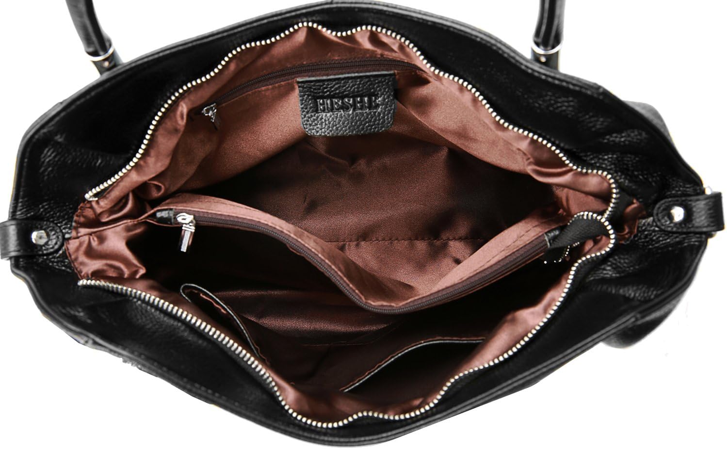 HESHE Leather Shoulder Purses for Women Tote Handbags Satchel Hobo Handbag | Designer Genuine Leather Travel Top Handle Work Bag Ladies Crossbody Purses Adjustable Straps Large Capacity Zippered Closure