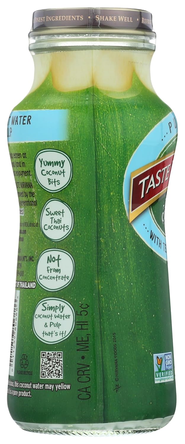 Taste Nirvana Young Coconut Juice With Pulp, 9.5 FZ