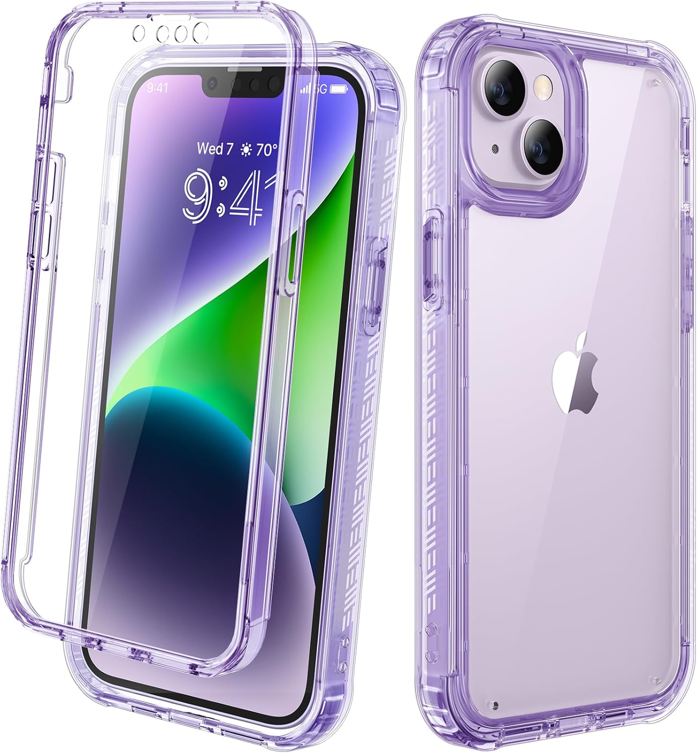 Diaclara Designed for iPhone 12 Mini Case, Full Body Rugged with Built-in Touch Sensitive Anti-Scratch Screen Protector