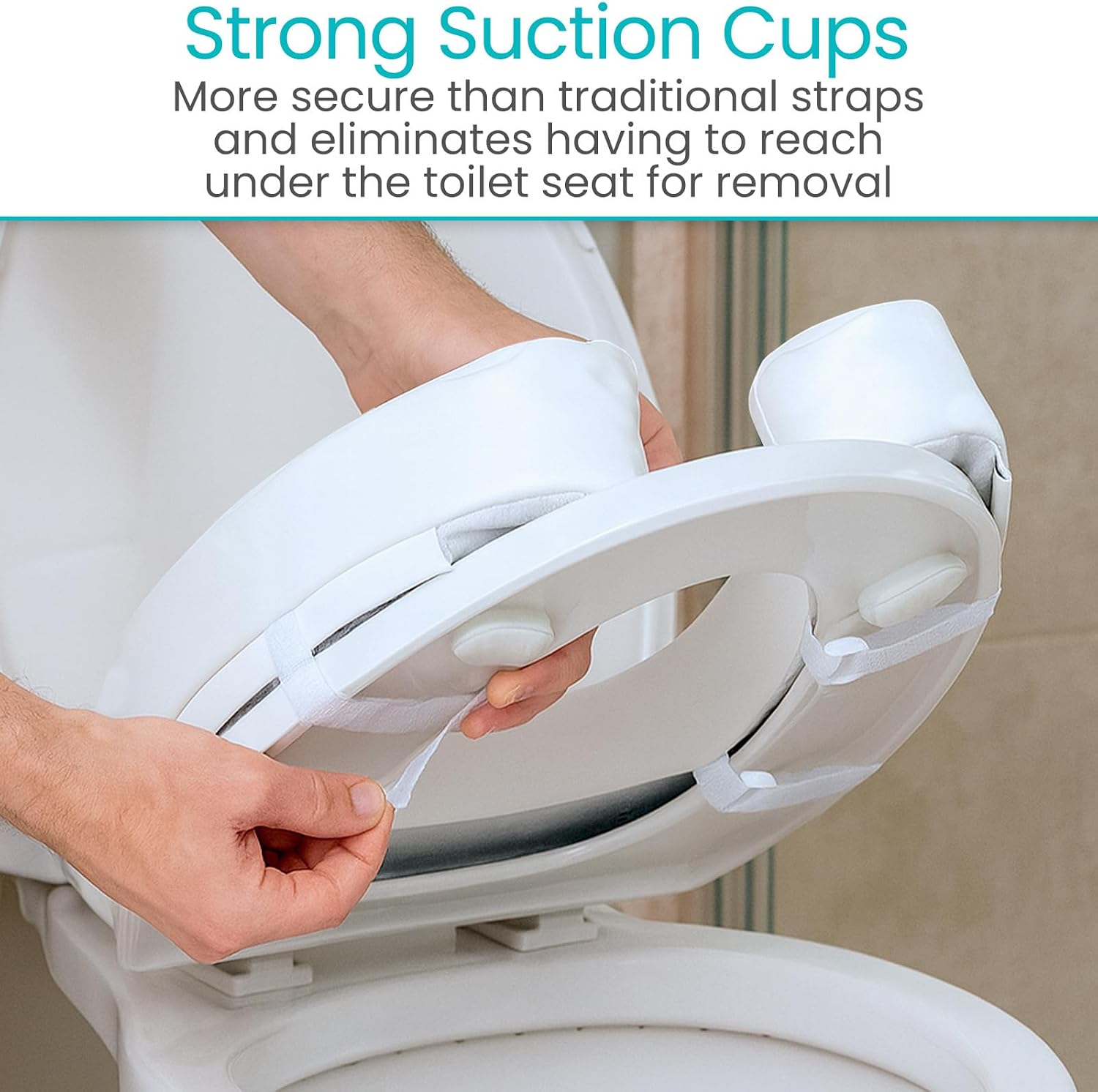 Vive Toilet Seat Cushion (Soft Cushioned Foam) - Easy Clean Soft Padded