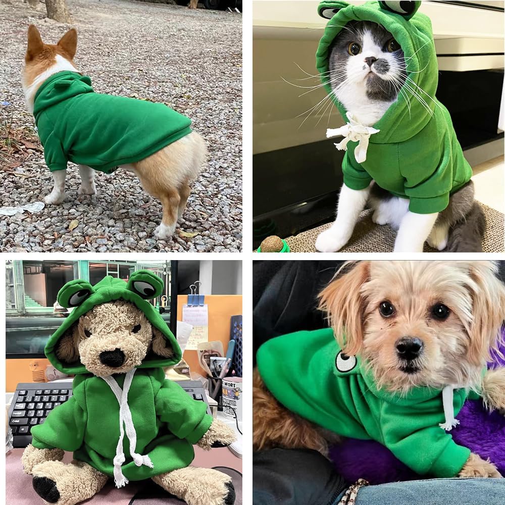 ANIAC Dog Hoodies Sweatshirt with Bunny Ears Spring Puppy Clothes for Small Dog Girl Boy Soft Doggy Sweater Cat Apparel Pet Clothing for Kitten