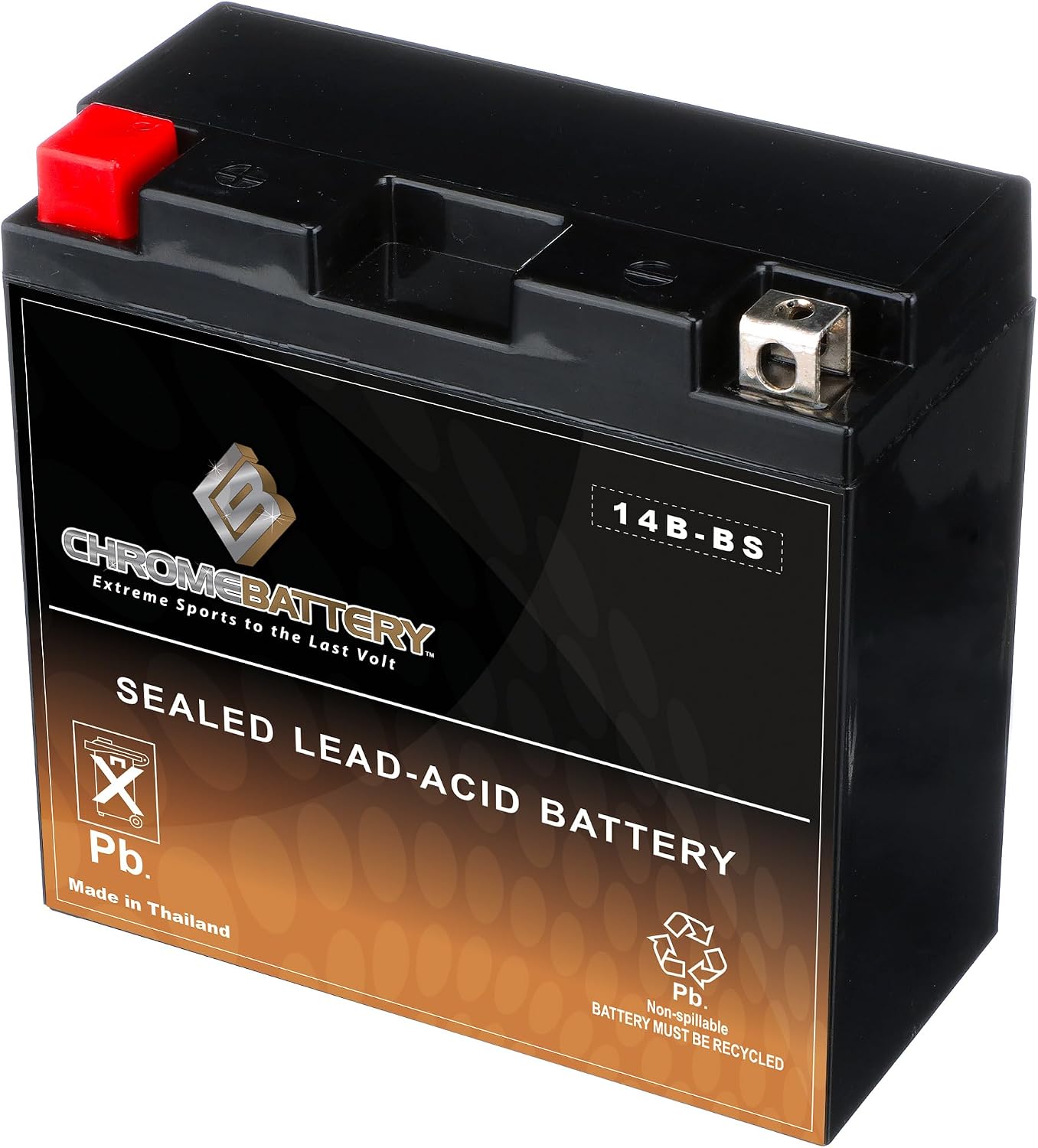 CB CHROMEBATTERY YTX30L-BS 12V 385 CCA AGM – Maintenance-Free 30Ah Battery for Harley, ATV, UTV, Snowmobile, Jet Ski – T3 Nut & Bolt Terminal – Fits Harley Touring, Polaris Sportsman 850