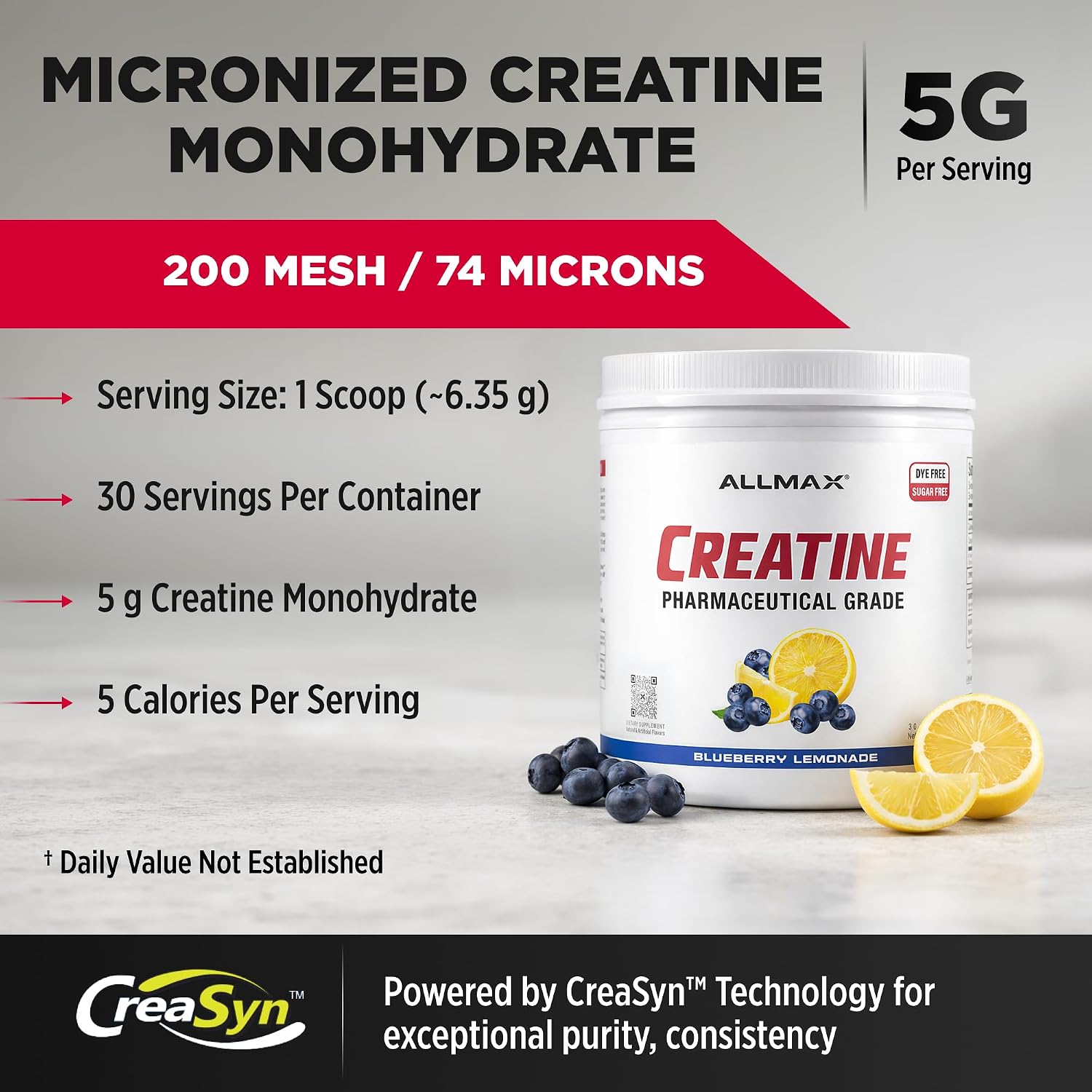 ALLMAX Creatine Monohydrate Powder, Micronized, Unflavored, 1000 g