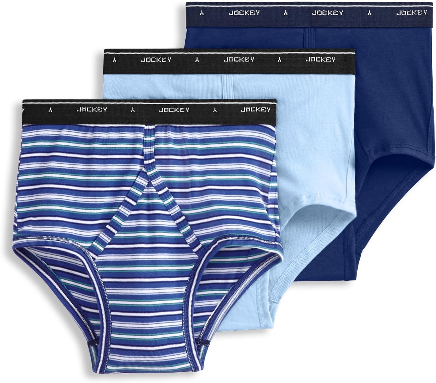Jockey Classic Full Rise Brief- 3 Pack - 100% Cotton Underwear for Men