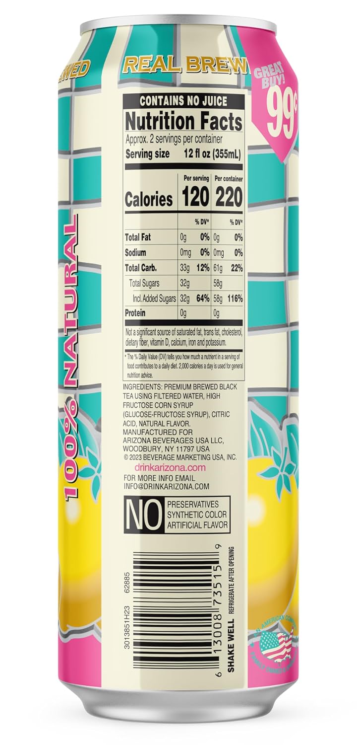 AriZona Mucho Mango Fruit Juice Drink - 22 Fl Oz Big Can