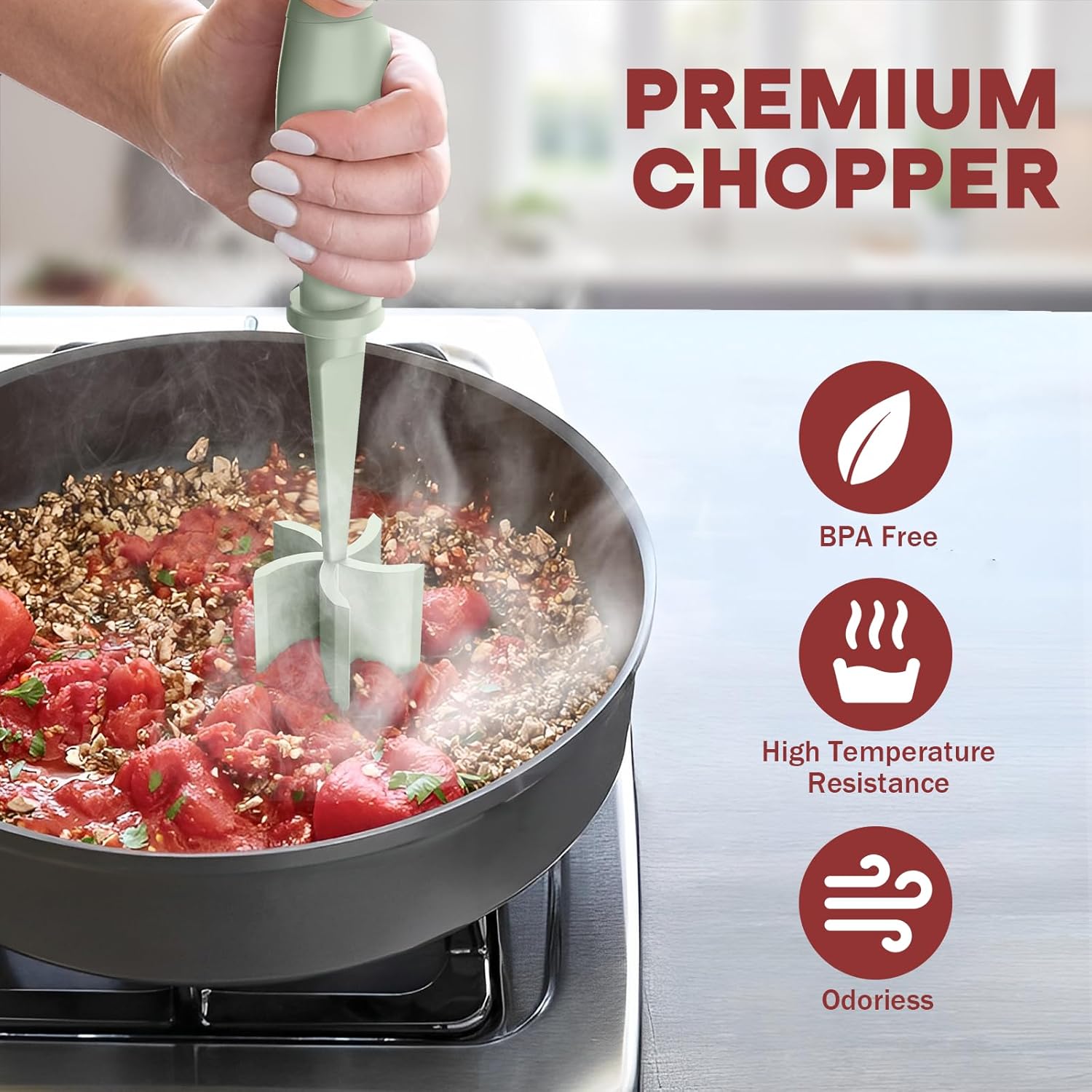 PGYARD Meat Chopper Hamburger Grinder, Kitchen Smasher for Ground Beef