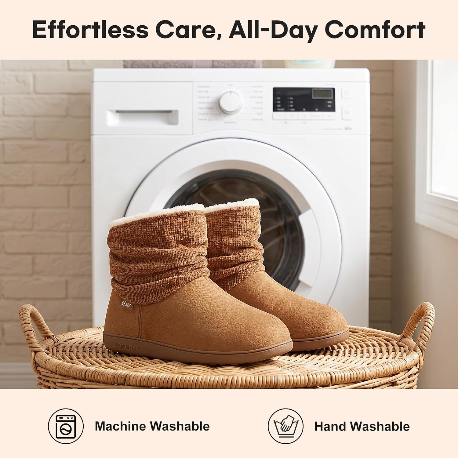 LongBay Slippers Boots for Women Warm Winter Fuzzy Bootie House Shoes Gifts
