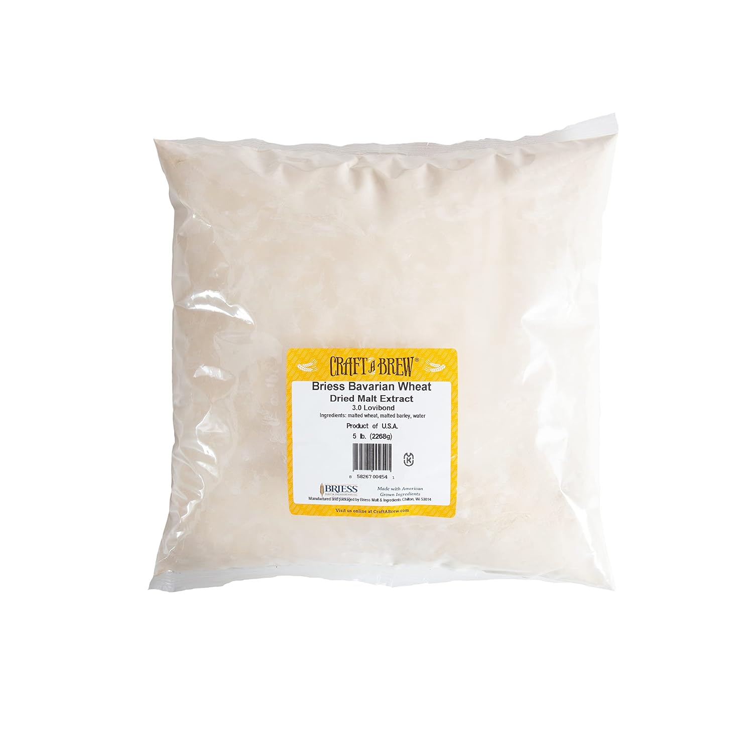 Craft a Brew - Dry Malt Extract for Brew Kit -5 Pounds Bavarian Wheat - All Purpose Base Extract - For Any Beer Style - Effective Fermentation