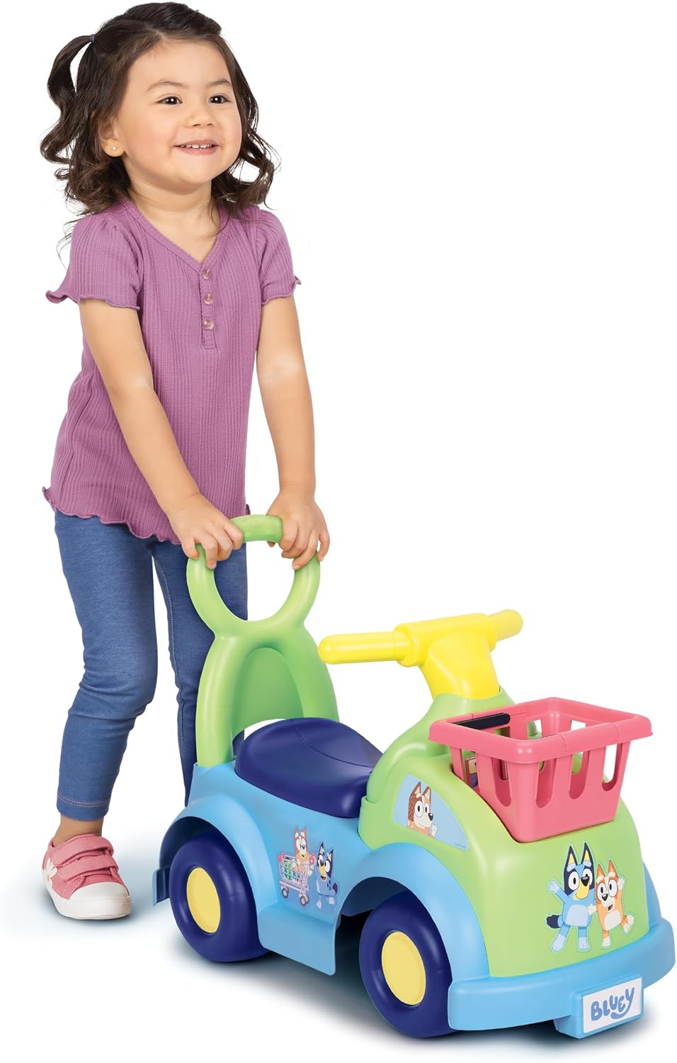 Bluey Shopping Cart Ride On for Baby, Toddler, Kids