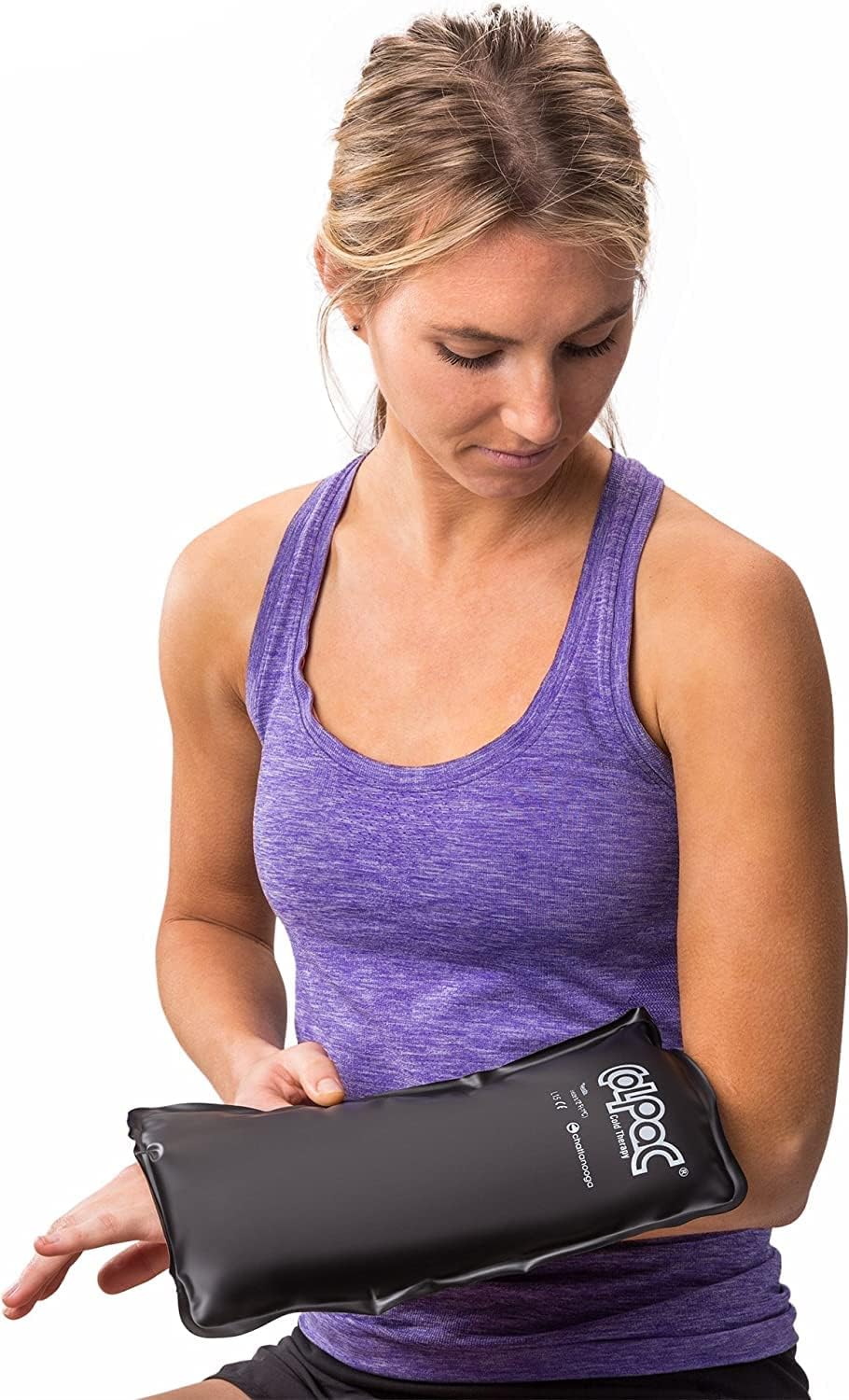 Chattanooga ColPac - Reusable Gel Ice Pack - Black Polyurethane - Standard - 10 in x 13.5 in - Cold Therapy - Knee, Arm, Elbow, Shoulder, Back - Aches, Swelling, Bruises, Sprains, Inflammation