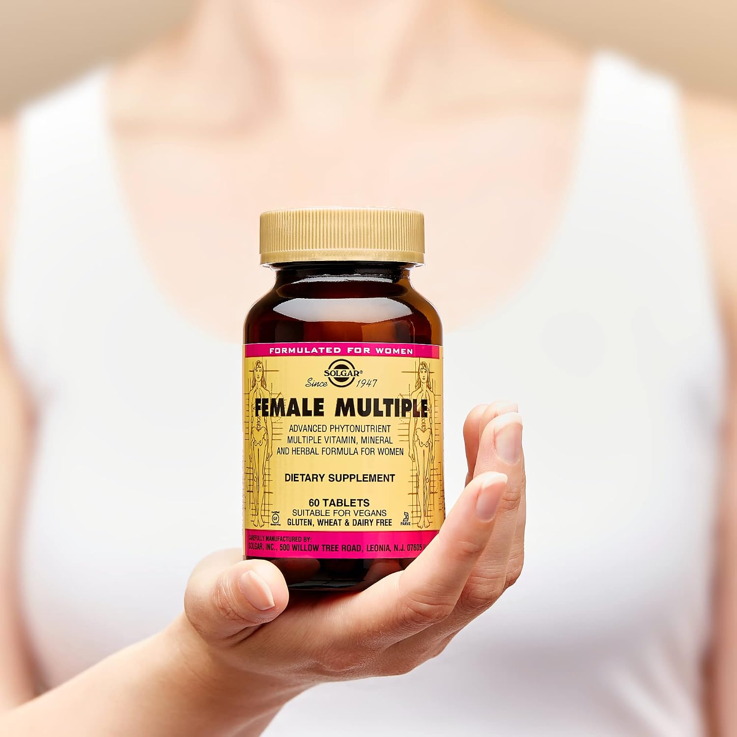 Solgar Female Multiple, 120 Tablets, Multivitamin, Mineral & Herbal Formula | For Women, Advanced Phytonutrient - Vegan, Gluten Free, Dairy Free