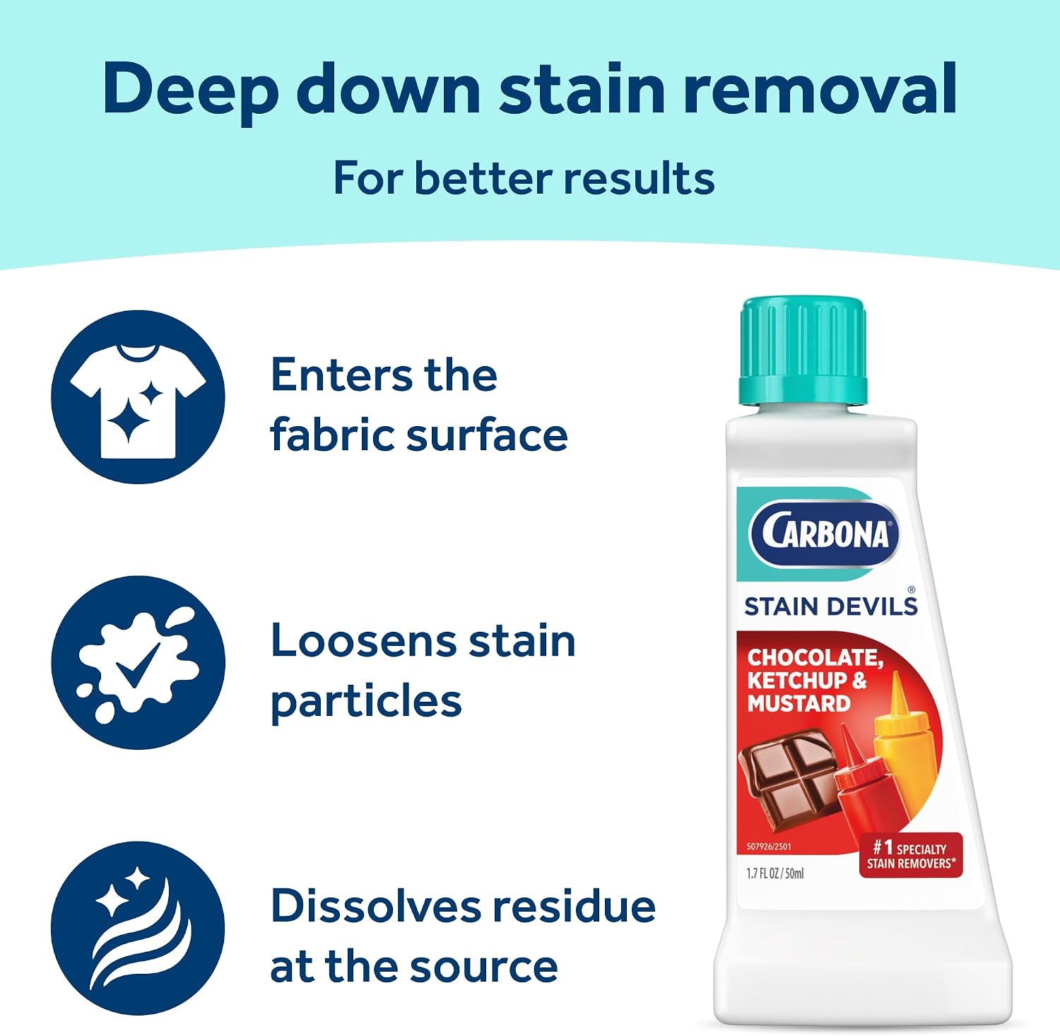Carbona Liquid Stain Devil Food Clean Up Combo Set | Spot Stain Remover for Clothes