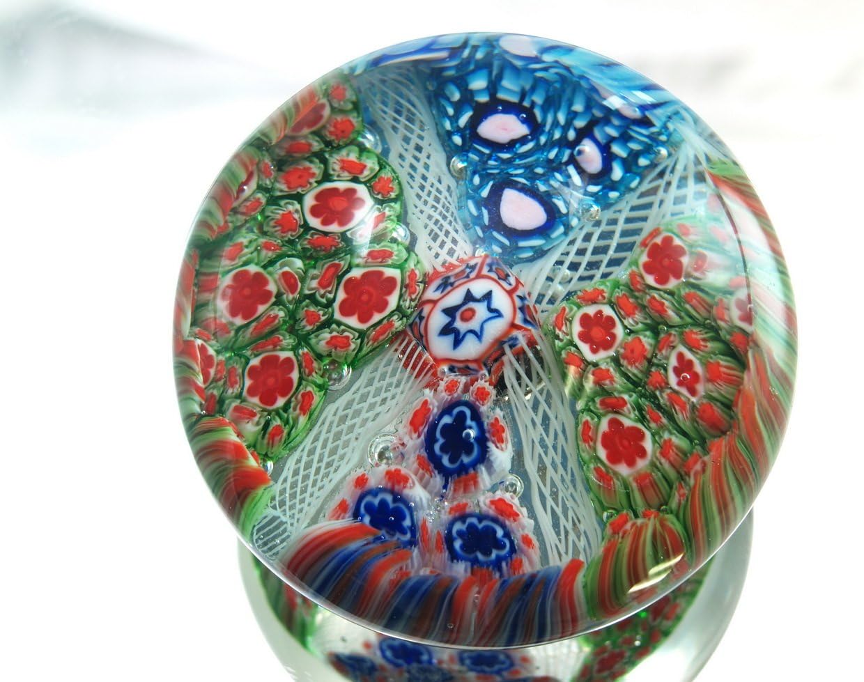 M Design Art Handcraft Rainbow Mix Millefiori Art Glass Paperweight PW-1135