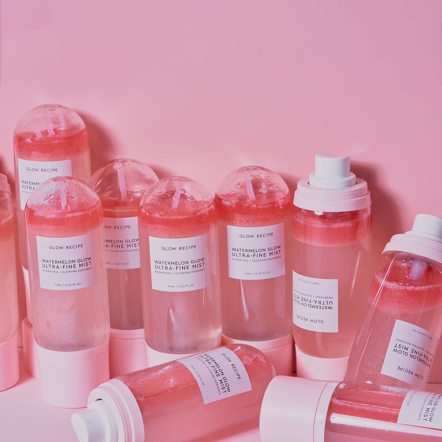 Glow Recipe Watermelon Glow Facial Spray + Hydrating Mist - Ultra-Fine Face Mist with Hyaluronic Acid + Hibiscus AHA to Refresh Dry Skin & Enhance