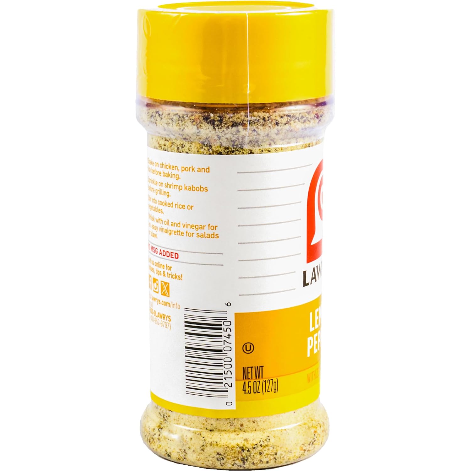 Lawry's Lemon Pepper with Zest of Lemon, 2.25 Oz