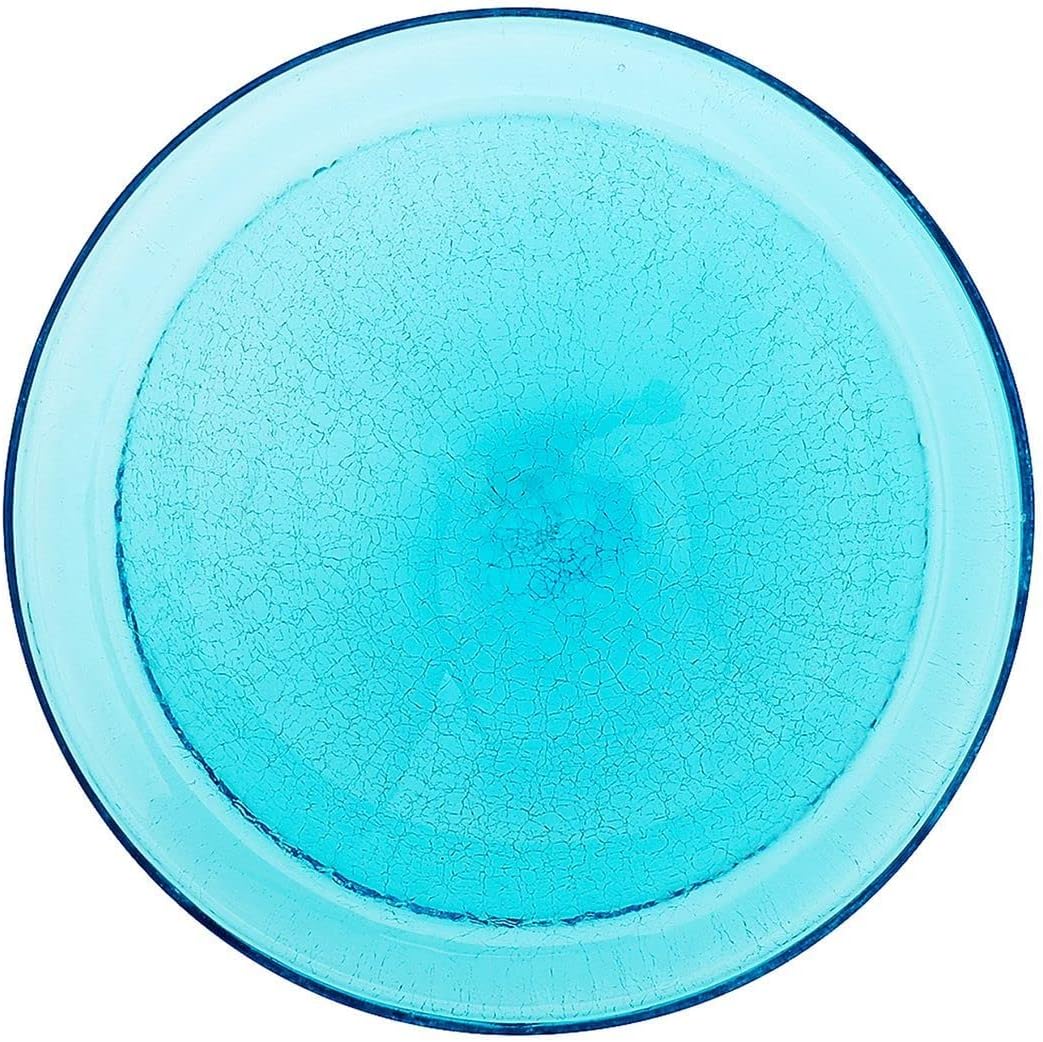 Achla Designs Crackle Glass Bowl, 12-in, Mandarin