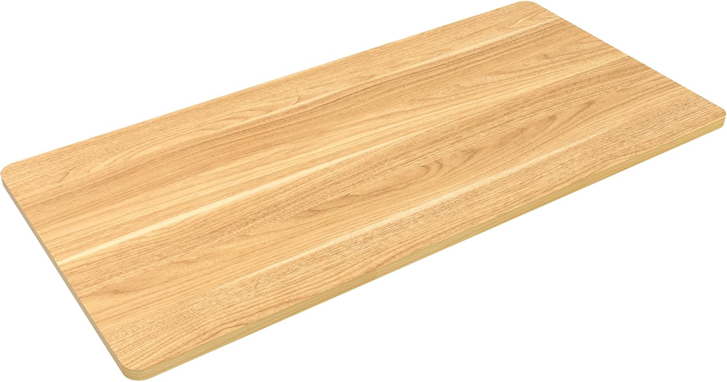 FLEXISPOT Acacia Solid Wood 55"x28" Butcher Block Desktop, Walnut | Acacia Solid Wood, Thick Beveled Edge, For Standing Desk, Office Table, Workbench, DIY Furniture Projects