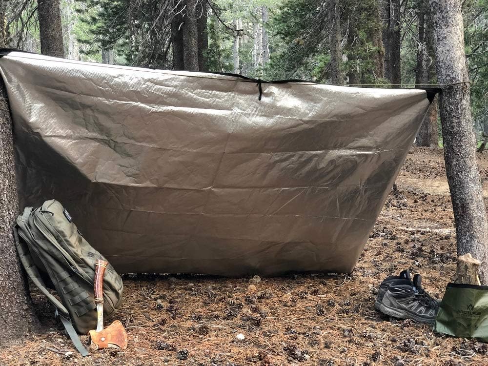 Arcturus Insulated Tarp, Reusable Heavy Duty Thermal Survival Blanket – 60x82in, Reflects 90% Body Heat, Waterproof, Windproof, 3-Layer Design, Reinforced Grommets, Olive Green | Reflective Mylar, Waterproof & Windproof, Reinforced Grommets for Tarp Setu…