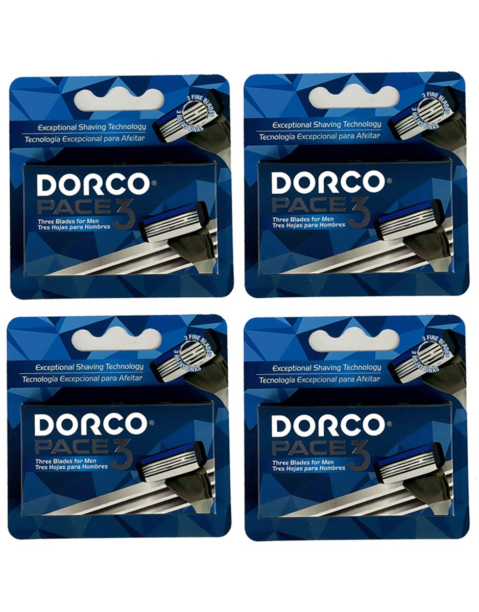 Dorco Pace 3 - Three Razor Blade Shaving System- Value Pack (10 Cartridges + 1 Handle)