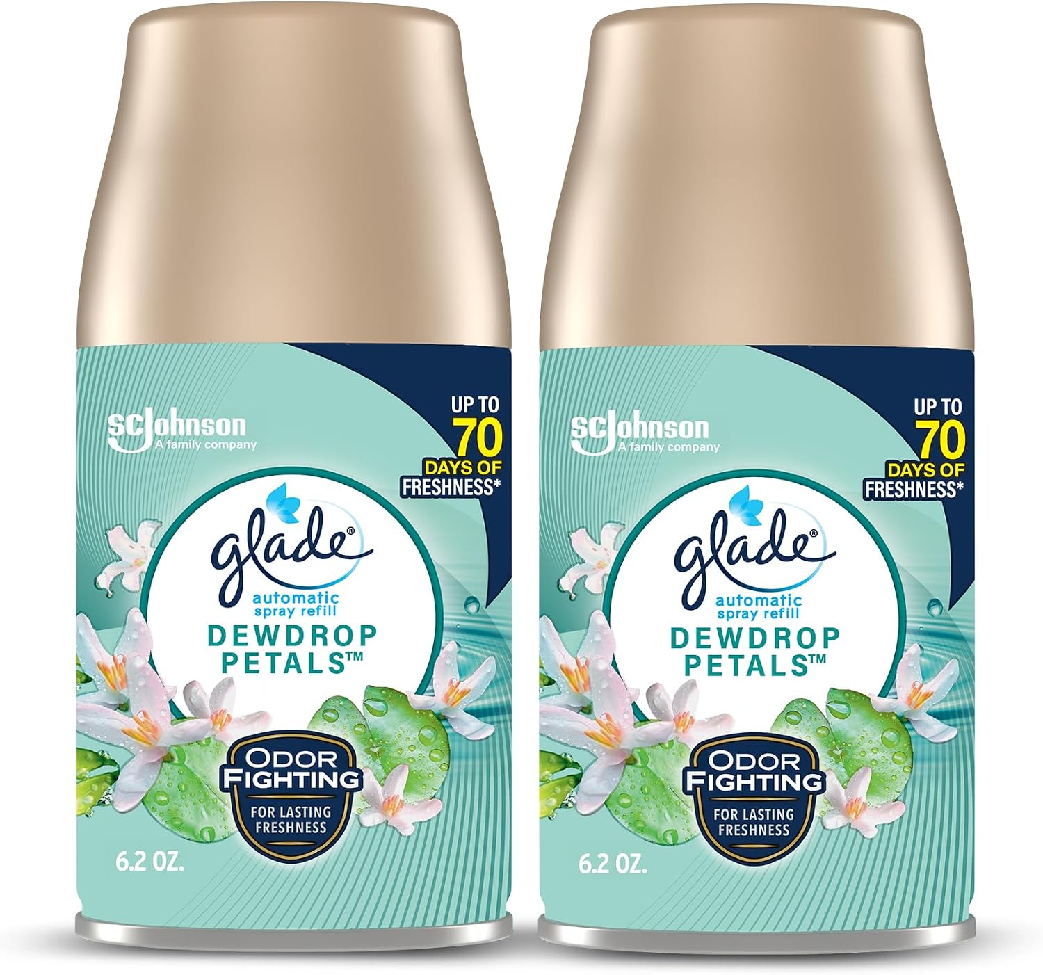 Glade Automatic Spray Air Freshener Refill, Scented Air Freshener for Home and Bathroom, Clean Linen, 6.2 Oz, 2 Count