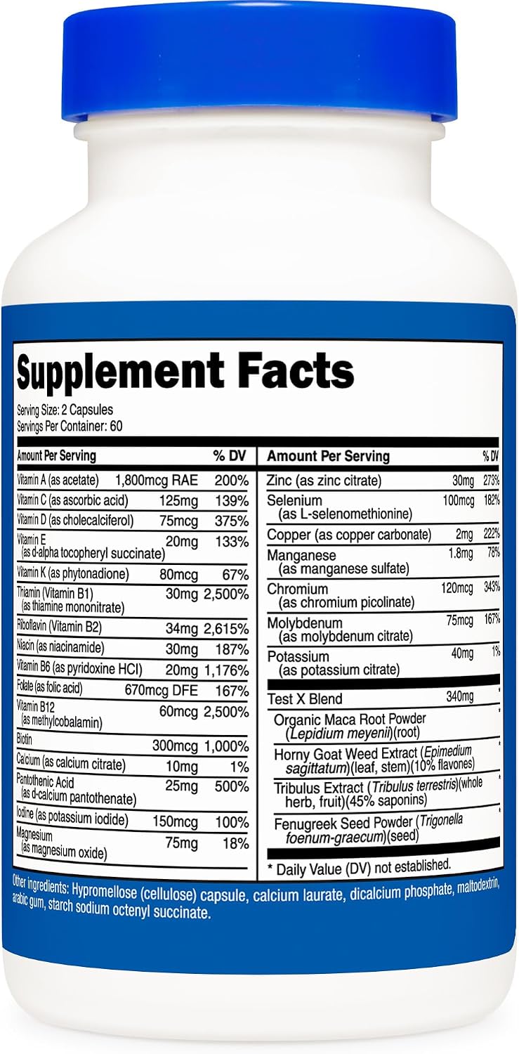Nutricost Multivitamin for Men 120 Capsules, Vitamins and Minerals | For The Healthy Man