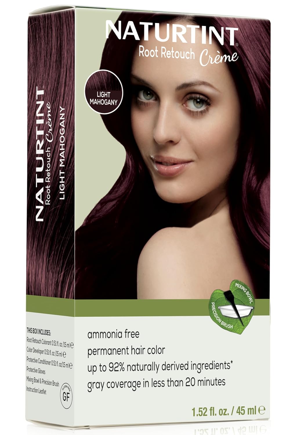 Naturtint Light Brown Root Retouch Crème Permanent Hair Color - Ammonia Free, Conceal Grays, No Artificial Scent, 1.52 Fl Oz