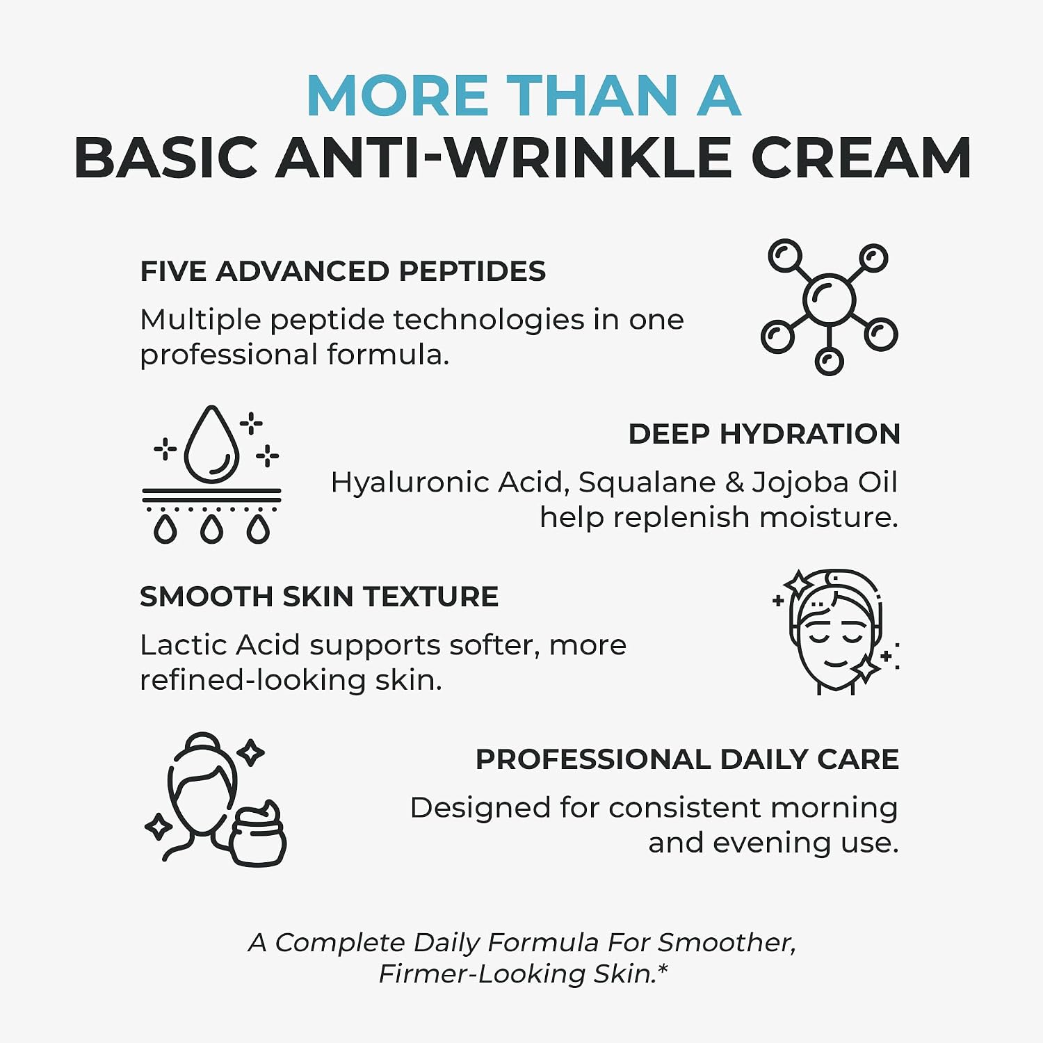 Stemuderm Face & Eye Cream - Anti Aging Skincare - Daily Moisturizer for Fine Lines