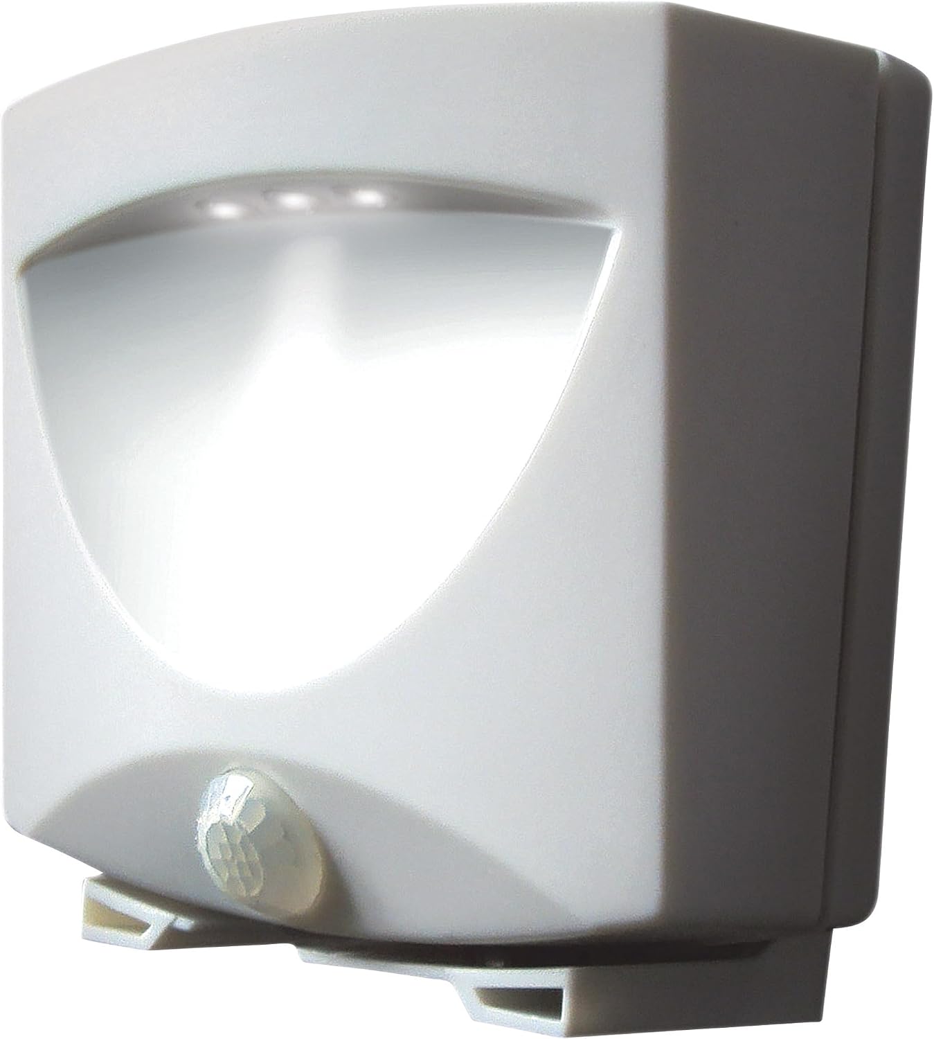 Maxsa 43341 Motion Activated Weatherproof Indoor / Outdoor Wireless LED Night Light, (3-Pack) - White | Battery Powered, Automatic Motion Activation then turns off after 30 seconds, Made of Plastic, Weatherproof, Set of 3 White