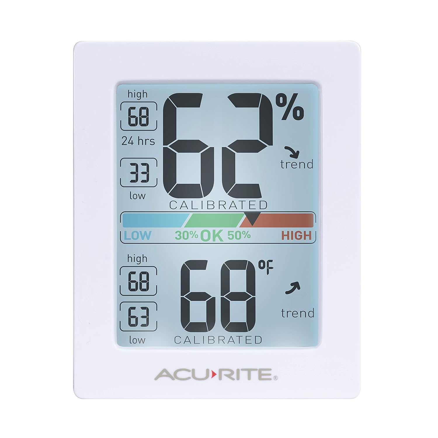 AcuRite Pro Humidity Meter & Thermometer, Hygrometer with Backlight